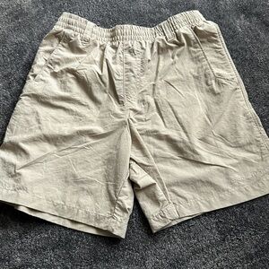 Boys khaki Columbia Casual Elastic-Waist Khaki Shorts